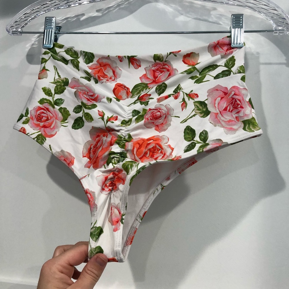 Montce Swim Rose high waist super cheeky bottoms